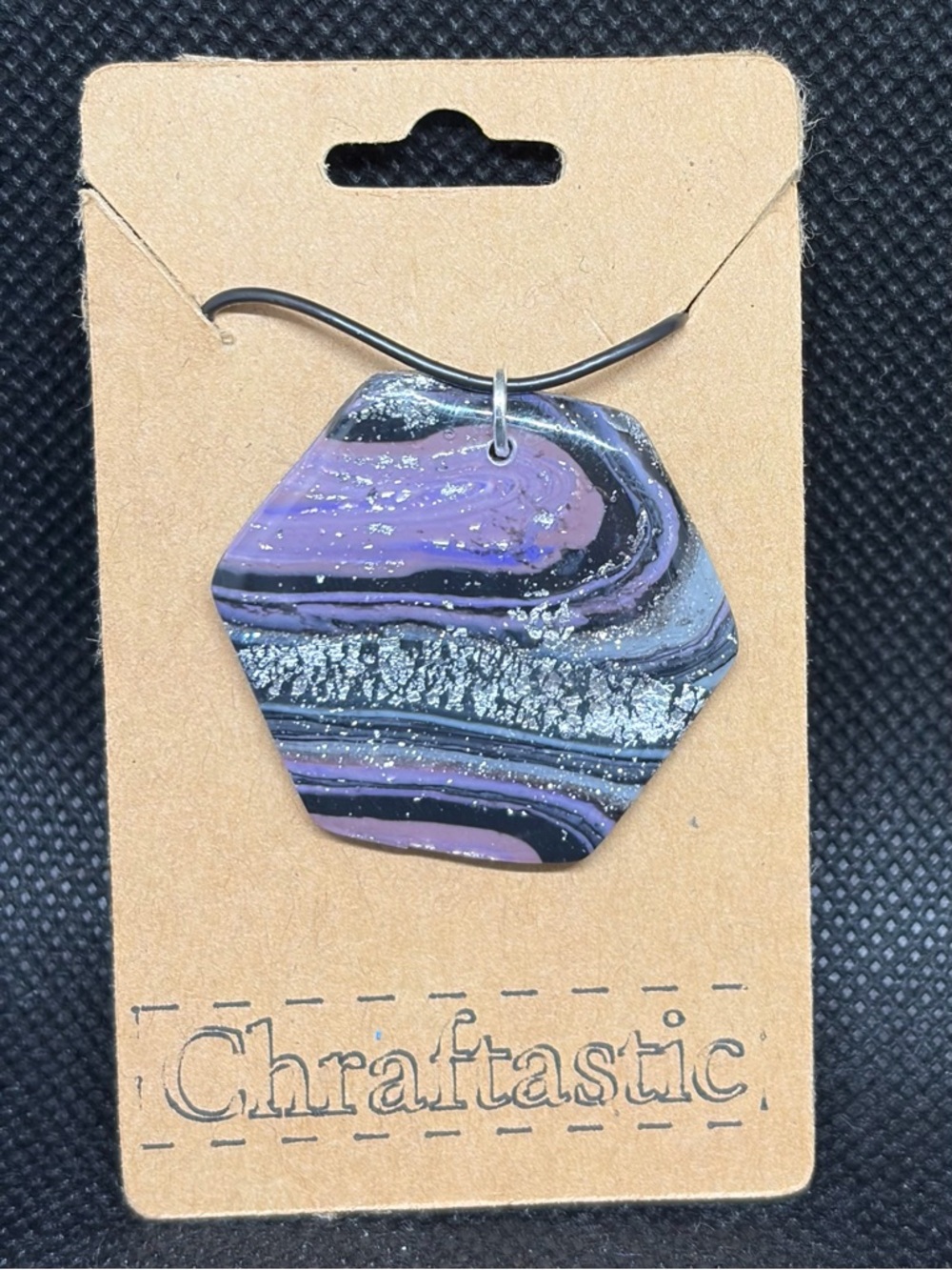 Purple Swirl Pendant Necklace